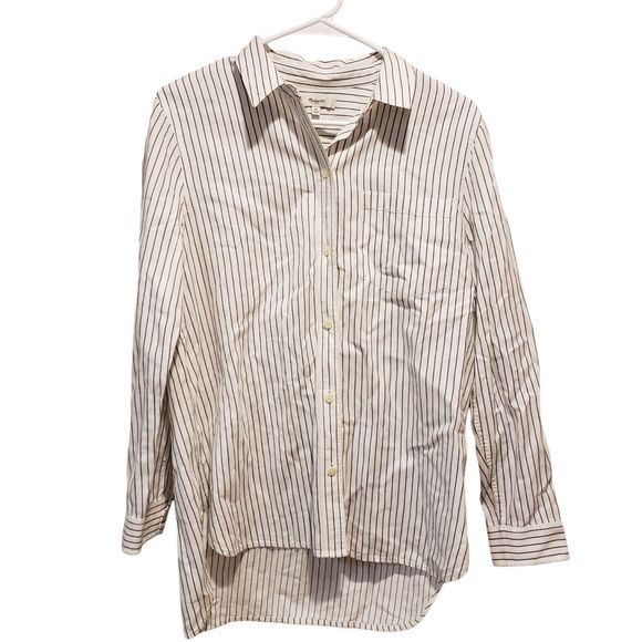 Madewell Small Flannel Classic Ex Boyfriend Button Back Shirt Medium - Picture 1 of 6
